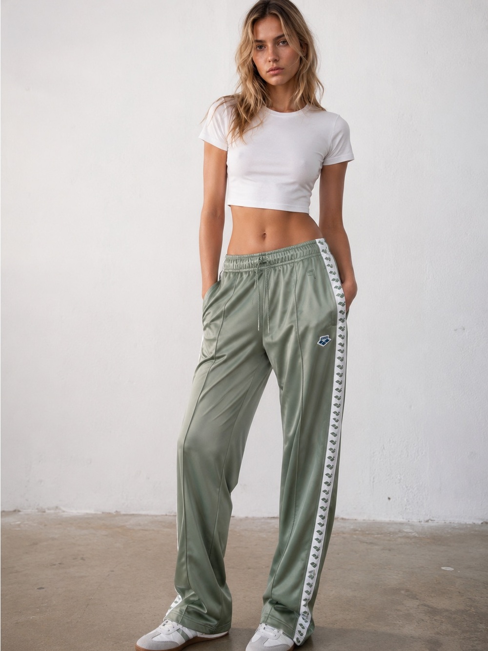Arena Sage Green Track Pants Size M-L |  Athleisure Joggers